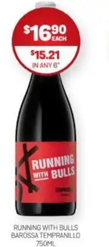 Harry Brown RUNNING WITH BULLS BAROSSA TEMPRANILLO 750ML offer
