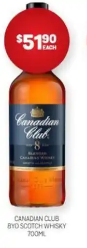 CANADIAN CLUB BYO SCOTCH WHISKY 700ML