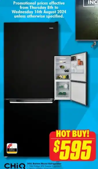 The Good Guys 283L Bottom Mount Refrigerator offer