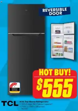 The Good Guys 415L Top Mount Refrigerator offer