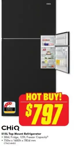The Good Guys 515L Top Mount Refrigerator offer