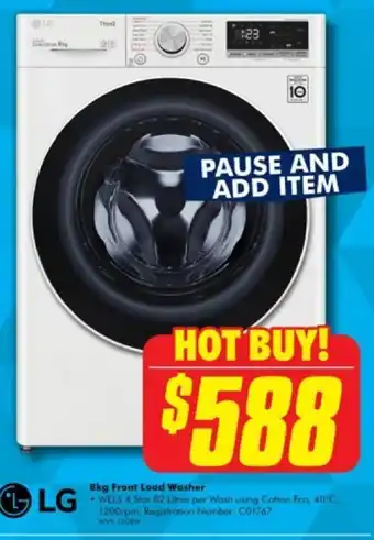 The Good Guys 8kg Front Load Washer offer