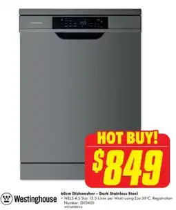 The Good Guys 60cm Dishwasher - Dark Stainless Steel offer