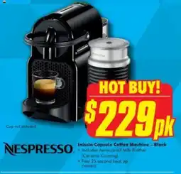 The Good Guys Inissia Capsule Coffee Machine - Black offer