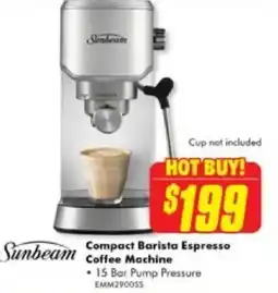 The Good Guys Compact Barista Espresso Coffee Machine offer