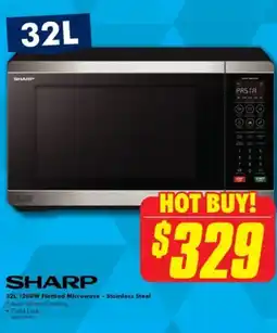 The Good Guys 32L 1200W Flatbed Microwave - Stainless Steel offer