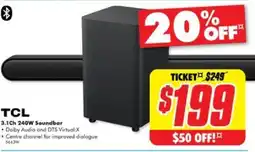 The Good Guys 3.1Ch 240W Soundbar offer