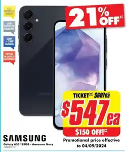 The Good Guys Galaxy A55 128GB - Awesome Navy offer