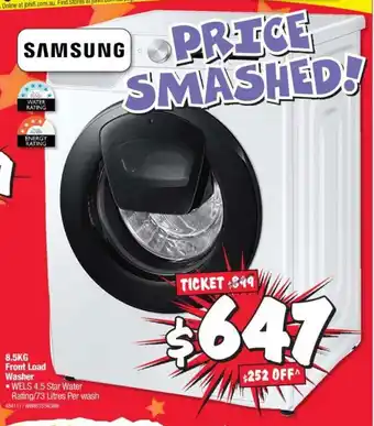 JB Hi-Fi SAMSUNG - 8.5kg Front Load Washer offer