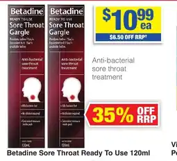 My Chemist Betadine Sore Throat Ready To Use 120ml offer