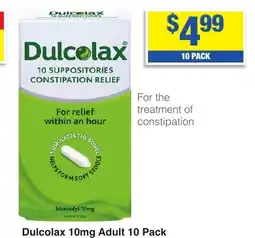 My Chemist Dulcolax 10mg Adult 10 Pack offer