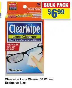 My Chemist Clearwipe Lens Cleaner 50 Wipes Exclusive Size offer
