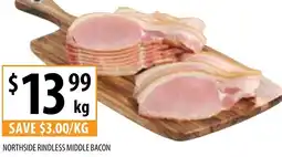 Supabarn NORTHSIDE RINDLESS MIDDLE BACON offer
