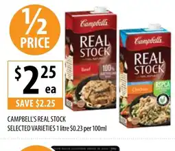 Supabarn CAMPBELL'S REAL STOCK offer