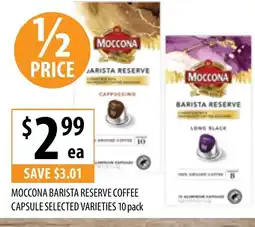 Supabarn MOCCONA BARISTA RESERVE COFFEE offer