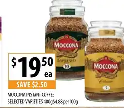 Supabarn MOCCONA INSTANT COFFEE offer