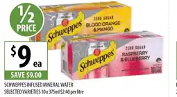 Supabarn SCHWEPPES INFUSED MINERAL WATER offer