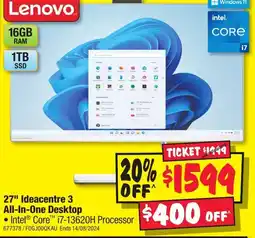 JB Hi-Fi 27" Ideacentre 3 All-In-One Desktop offer