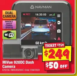 JB Hi-Fi MiVue 920DC Dash Camera 676156/MIVUE920DC Ends 1/09/2024 offer