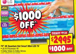 75" 4K Quantum Dot Smart Mini LED TV