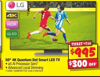 JB Hi-Fi 50" 4K Quantum Dot Smart LED TV offer