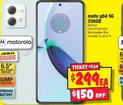 JB Hi-Fi moto g84 5G 256GB offer