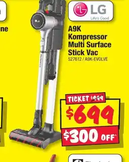 JB Hi-Fi A9K Kompressor Multi Surface Stick Vac offer