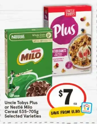 IGA Uncle Tobys Plus offer