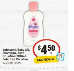 IGA Johnson's Baby Oil, offer