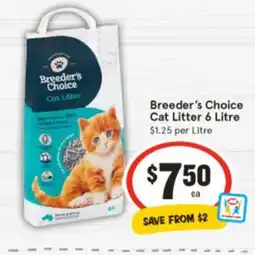 IGA Breeder's Choice Cat Litter 6 Litre offer