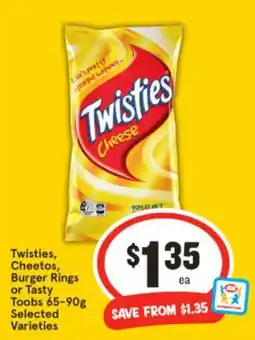 IGA Twisties, Cheetos, Burger Rings offer