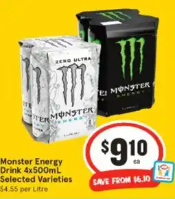 IGA Monster Energy Drink 4x500mL offer