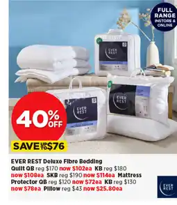 Spotlight EVER REST Deluxe Fibre Bedding offer