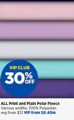 Spotlight ALL Print and Plain Polar Fleece offer