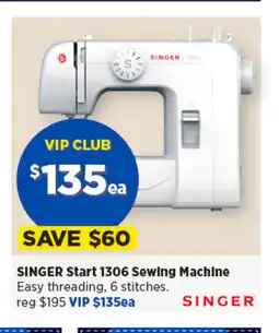 Spotlight SINGER Start 1306 Sewing Machine offer