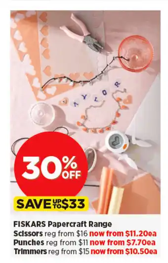 Spotlight FISKARS Papercraft Range offer