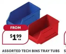 Stratco ASSORTED TECH BINS TRAY TUBS STRATCO STORAGE COMBO offer