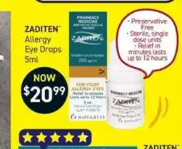 Chemist King ZADITEN Allergy offer