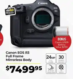 Teds Cameras Canon EOS R3 Full Frame Mirrorless Body offer