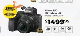 Teds Cameras Nikon Z50 Mirrorless Kit offer
