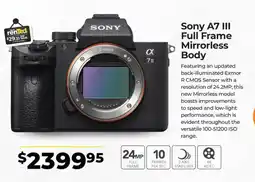 Teds Cameras Sony A7 III Full Frame Mirrorless Body offer