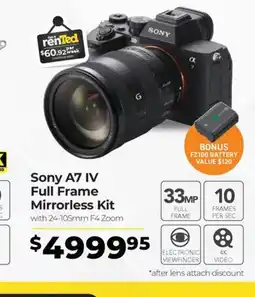 Teds Cameras Sony A7 IV Full Frame offer