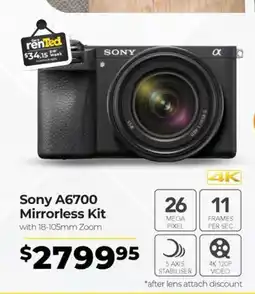 Teds Cameras Sony A6700 Mirrorless Kit offer