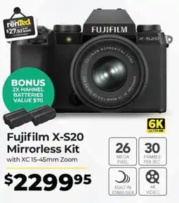 Teds Cameras Fujifilm X-S20 Mirrorless Kit offer