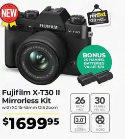 Teds Cameras Fujifilm X-T30 II Mirrorless Kit offer