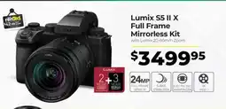 Teds Cameras Lumix S5 II X Full Frame Mirrorless Kit offer