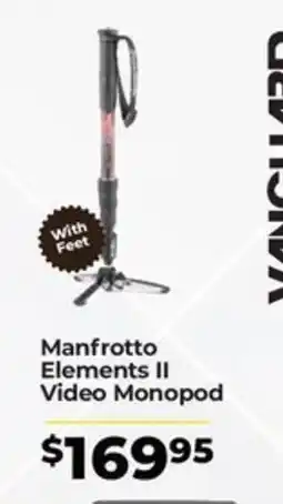 Teds Cameras Manfrotto Elements II Video Monopod offer