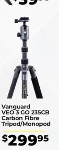 Teds Cameras Vanguard VEO 3 GO 235CB Carbon Fibre Tripod/Monopod offer
