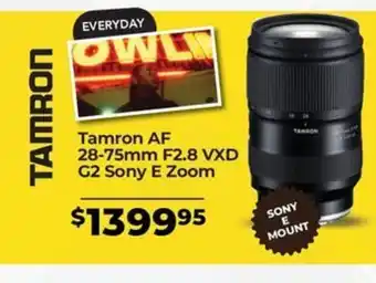 Teds Cameras Tamron AF 28-75mm F2.8 VXD G2 Sony E Zoom offer