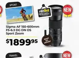 Teds Cameras Sigma AF 150-600mm F5-6.3 DG DN OS offer